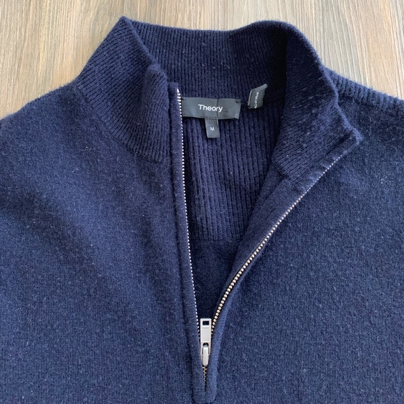 Theory 100% Cashmere M Zip Sweater - Picture 3 of 8